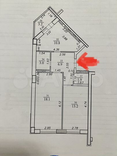 2-к. квартира, 53,9 м², 21/24 эт.