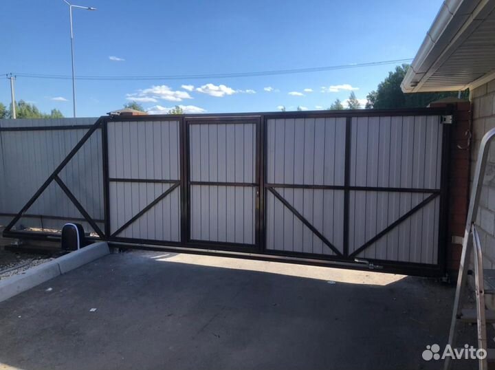 Автоматические откатные ворота под ключ