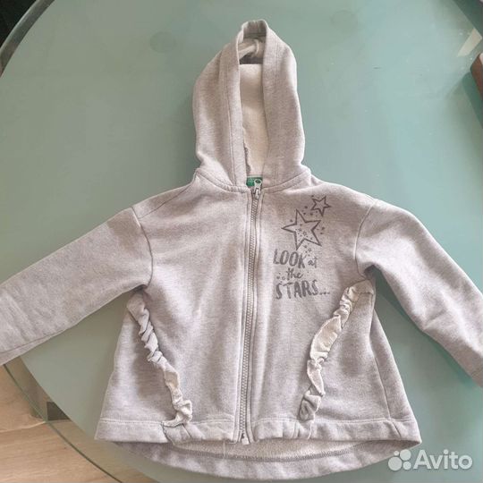 Толстовка с капюшоном на молнии для девочки