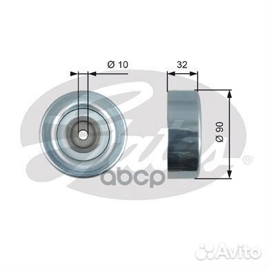Ролик обводной приводного ремня T36495 Gates
