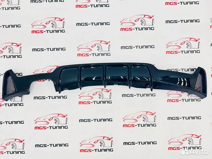 Диффузор BMW 4 F32 M-Performance 2x0 черный глянец