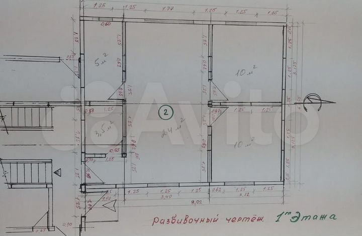 3-к. квартира, 60 м², 1/2 эт.