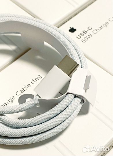 Кабель для зарядки USB-C 60W плетенный iPhone 15