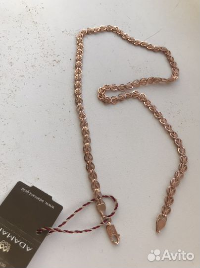 Цепочка серебро 925пробы, позолоченная