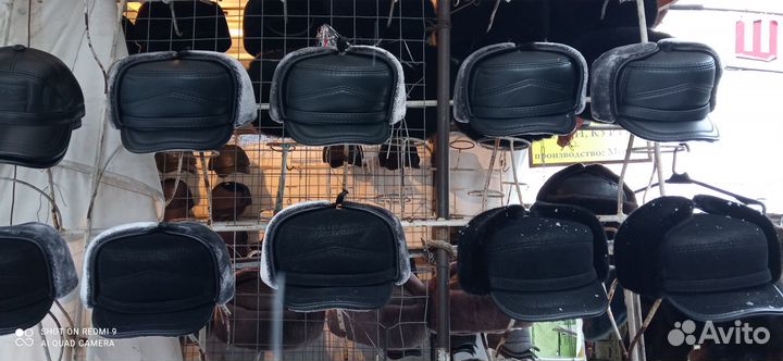 Шапки меховые,кепки,кожа,мутон и др, мех шарики