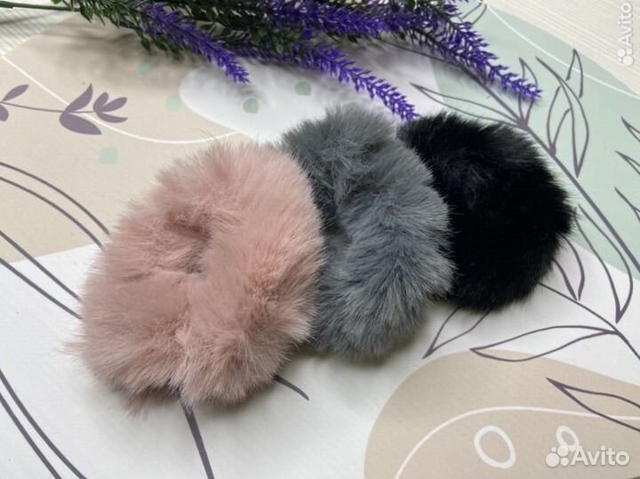 Пушистая резинка новая в ассортименте