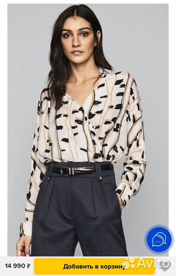 Блузка вечерняя офисная бренда Reiss 50 52 размер
