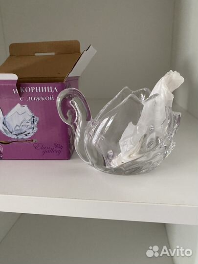 Икорница с ложкой(хруст.)