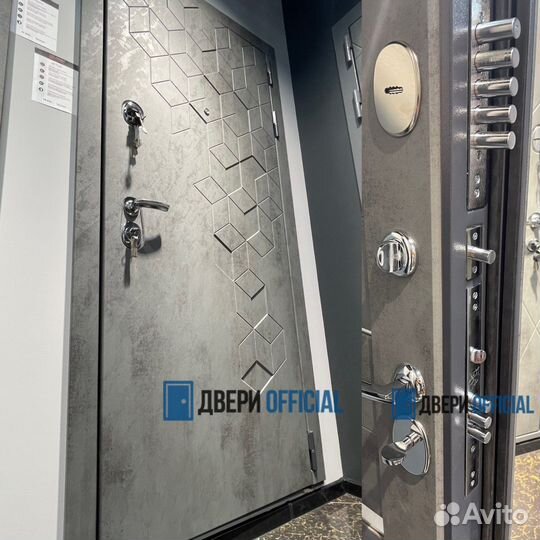 Входные металлические двери лофт бетон 3К магнит