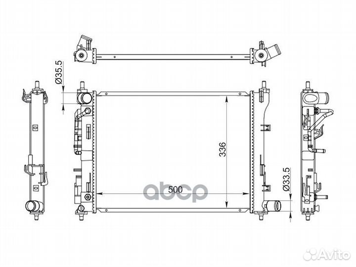 Радиатор Hyundai Solaris 17- / Kia Rio 16