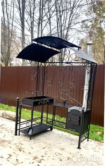 Мангал С печкой под казан