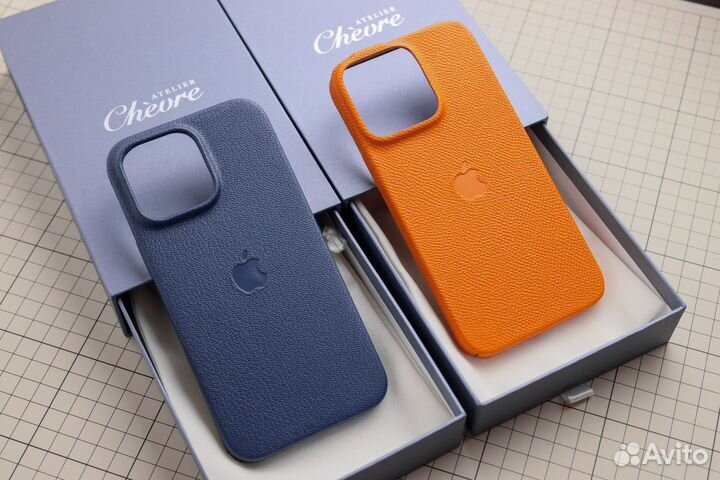 Кожаный чехол на iPhone 14 Pro Max plus