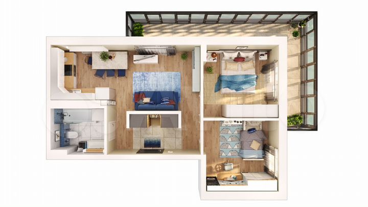 3-к. квартира, 59,3 м², 16/17 эт.