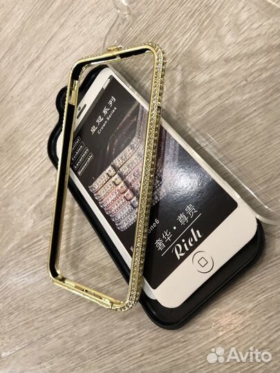 Бампер чехол на айфон 6 новый со стразами в упаков