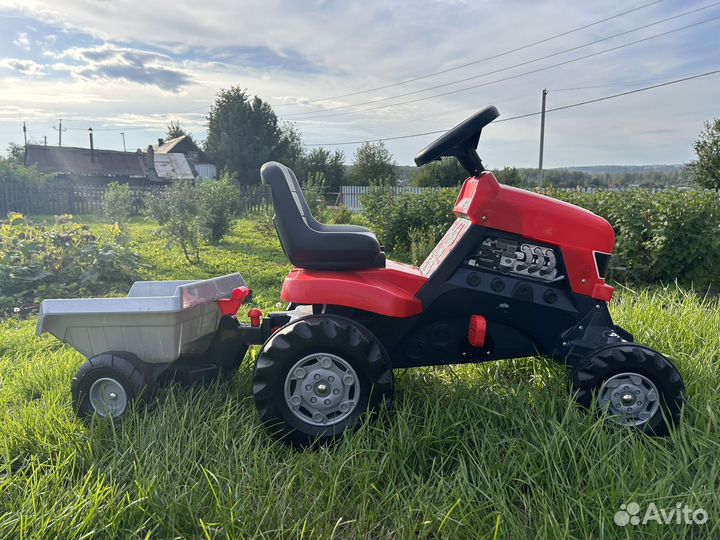 Детский трактор с прицепом