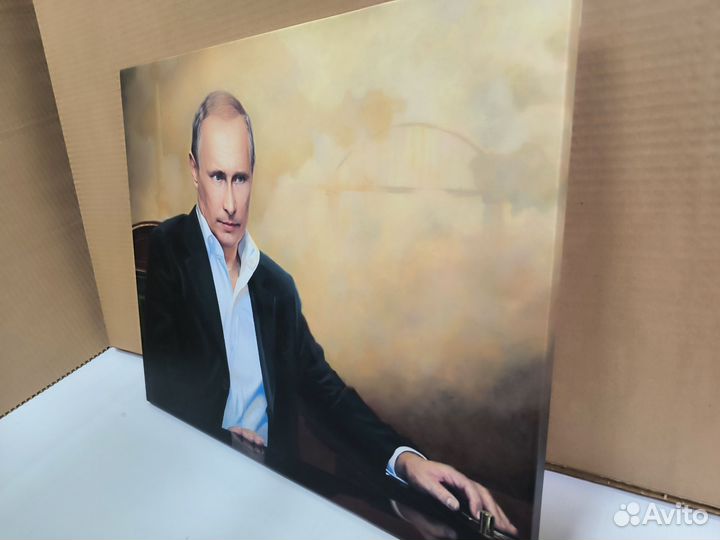 Портрет президента Путина на холсте 80х120см