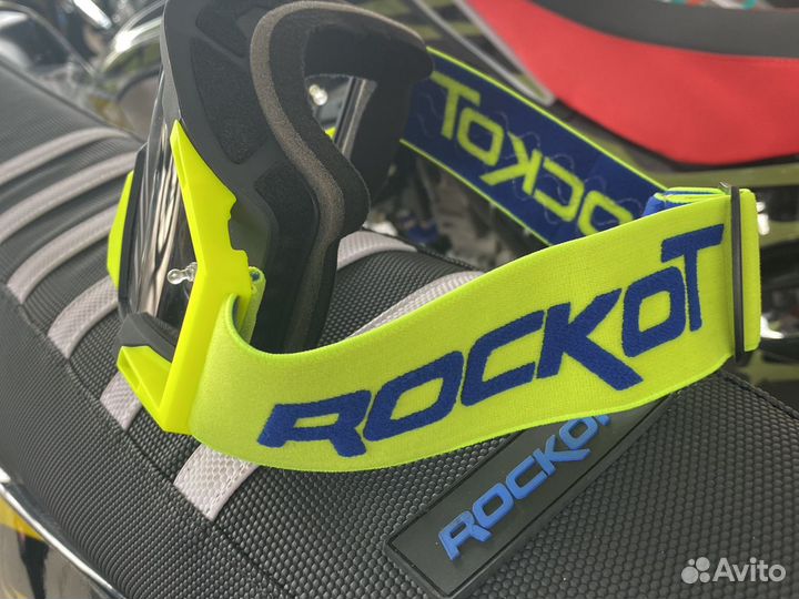 Очки кроссовые rockot RM-375 чёрный/жёлтый