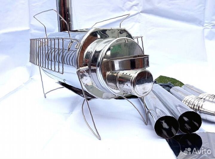 Печь туристическая Кабанчик на 15 литров с решетка