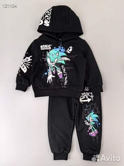 Костюм с начесом Соник новый