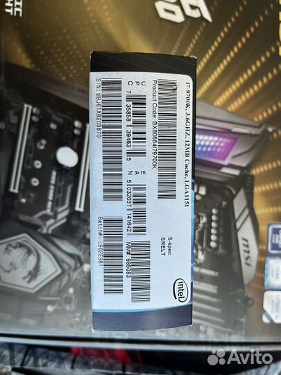 Процессор i7-9700K мат.плата MSI MEG Z390 ACE