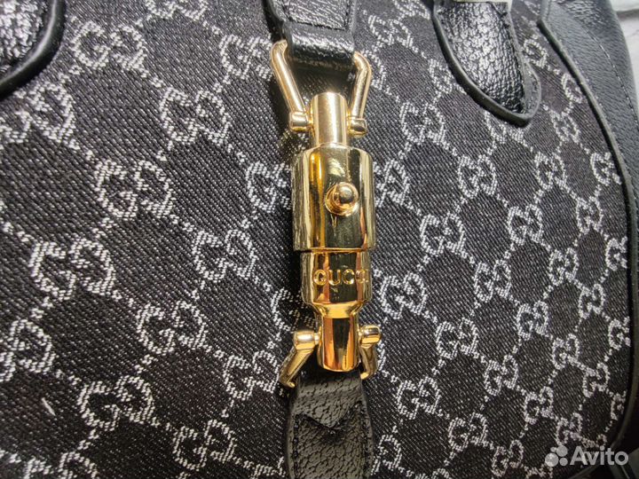 Сумка женская Gucci натуральная кожа черная