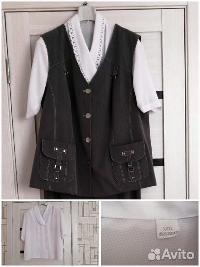 Одежда- блузы, брюки, пиджак, костюм 54,56,58,60