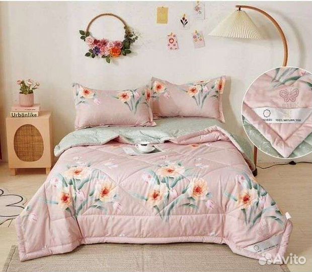 Белье постельное с готовым одеялом евро