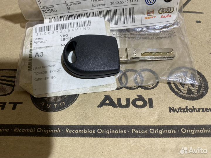 Ключ зажигания Volkswagen Новый 3B0837219aminb