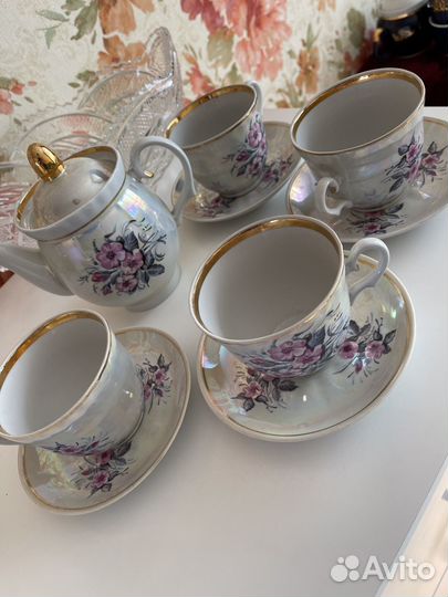 Блюдо зик Бабочка, ручная роспись, 70-е годы