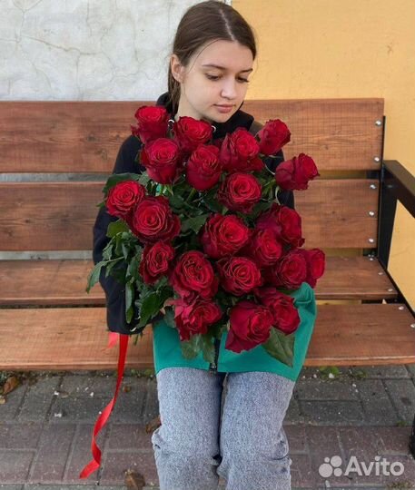Розы Цветы Букеты 70см с доставкой 11 21 31 51 101