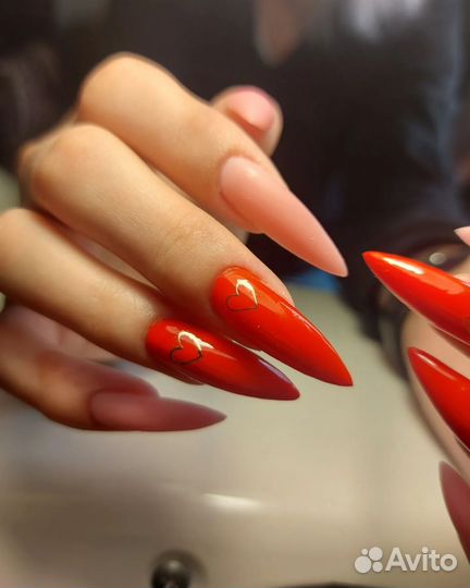 Наращивание ногтей, маникюр, укрепление