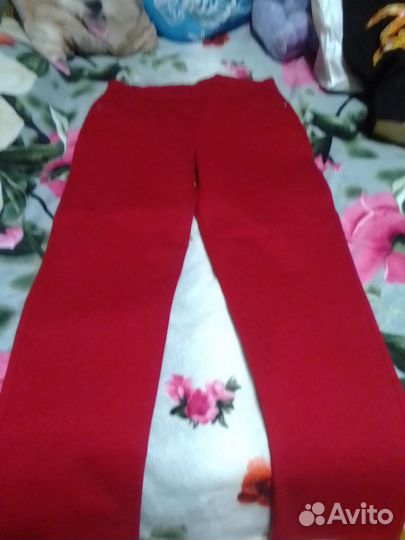 Брюки ярко-красные