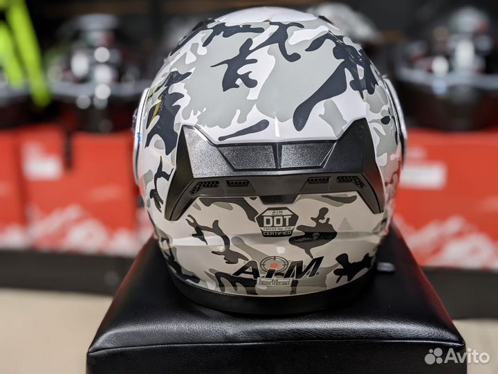 Мото шлем модуляр с очками AIM камуфляж новый