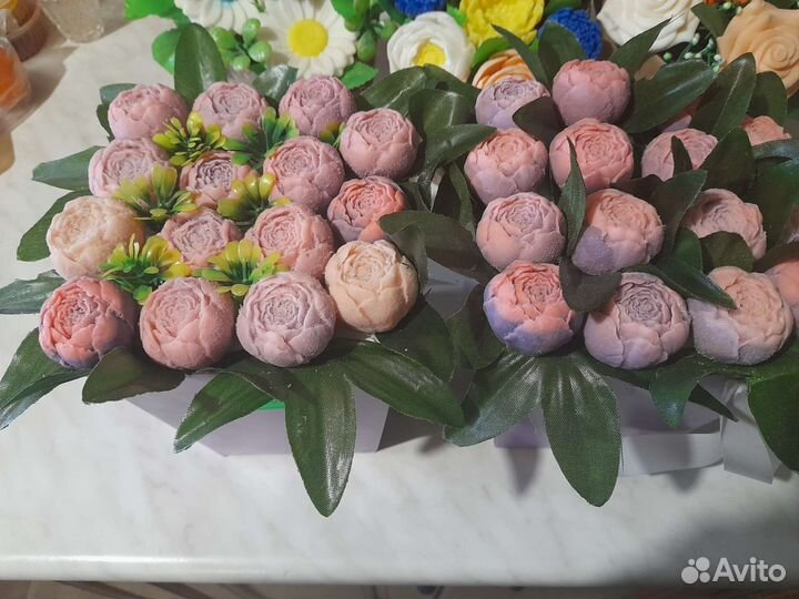 Тюльпаны из мыла,зефира,шоколада