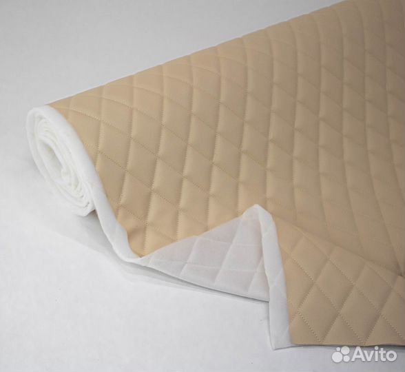 Стеганая экокожа Ромб