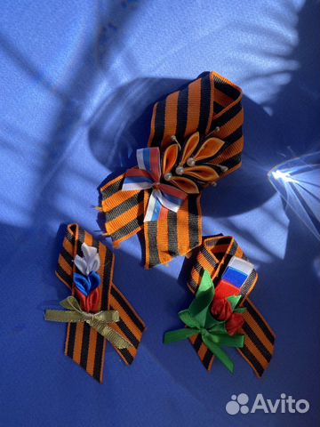 Георгиевская лента брошь handmade