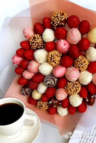 Букет из клубники в шоколаде