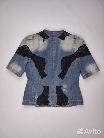 Жакет Dolce gabbana distressed denim lace zip.Ориг