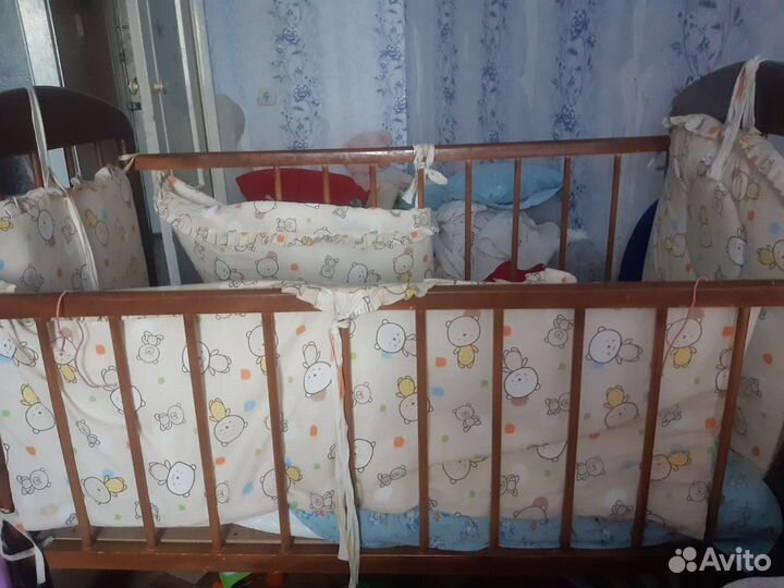 Детская кроватка качалка с матрасом