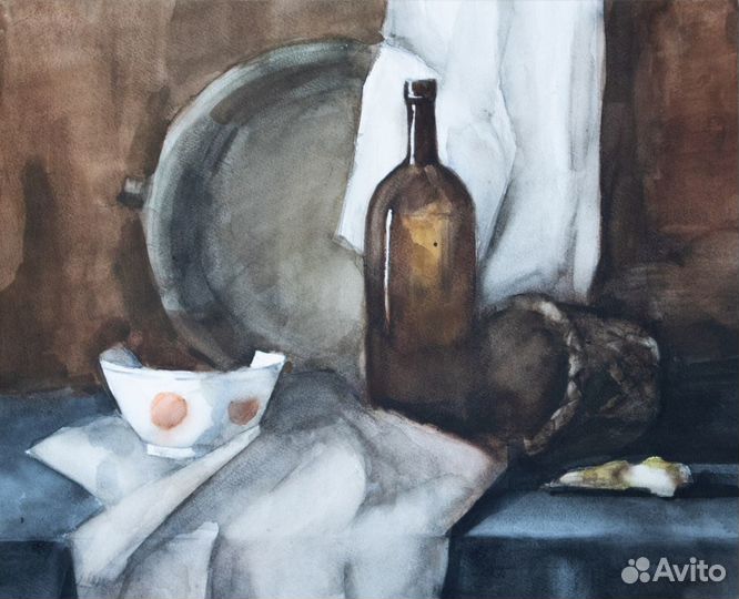 Натюрморты акварелью 40х50см без рамы