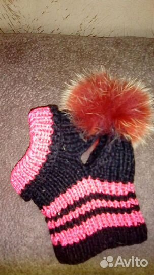 Вязанные шапочки для собачек и кошек