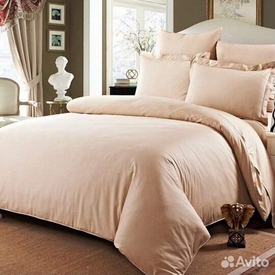 Комплект постельного белья Евро двухцветное