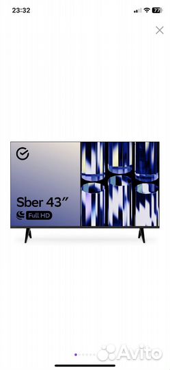 Телевизор Sber SDX-43F2120B, 43