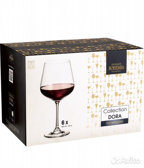 Бокалы для вина Crystalite Bohemia Dora