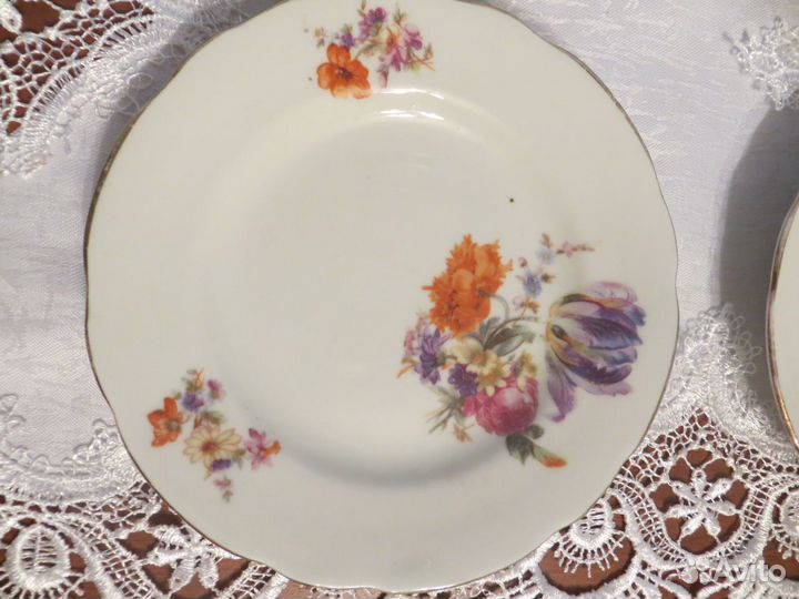 Тарелки фарфор Пролетарий Бронницы 1920-1930гг