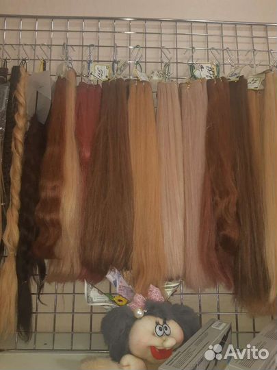 Волосы натуральные на трессах