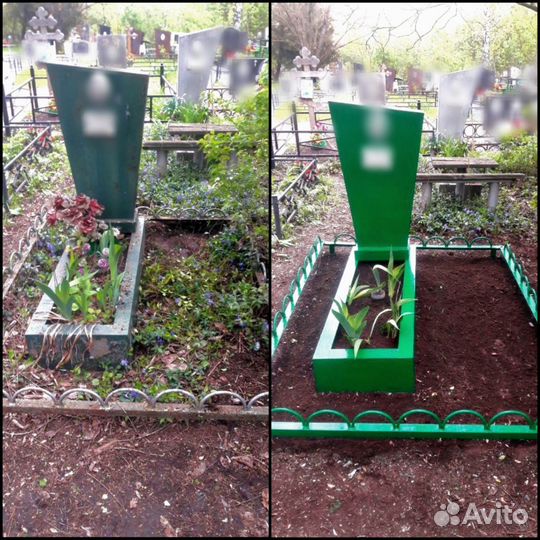 Уборка, покраска, благоустройство на кладбище