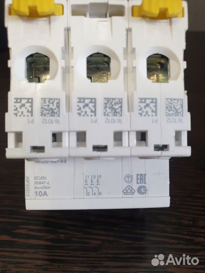 Автом. выкл. A9F93310 Acti9 3P 10А (B) 15кА