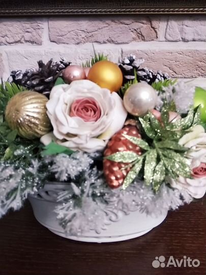 Новогодняя композиция на стол