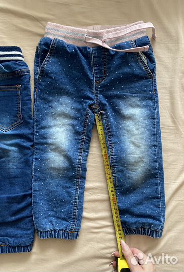Джинсы для мальчика/девочки 92 утепленные